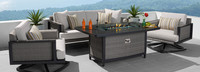 Vistano™ 4 Piece Sunbrella® Outdoor Fire Conversation Seating Set - Gray