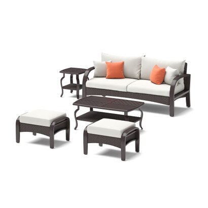 Barcelo™ 5 Piece Outdoor Patio Seating Set - Cast Coral