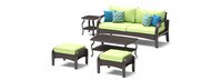 Barcelo™ 5 Piece Outdoor Patio Seating Set - Ginkgo Green