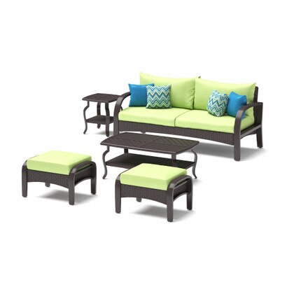 Barcelo™ 5 Piece Outdoor Patio Seating Set - Ginkgo Green