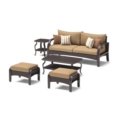 Barcelo™ 5 Piece Outdoor Patio Seating Set - Maxim Beige