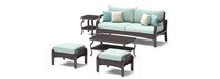 Barcelo™ 5 Piece Outdoor Patio Seating Set - Spa Blue