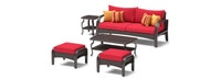 Barcelo™ 5 Piece Outdoor Patio Seating Set - Sunset Red