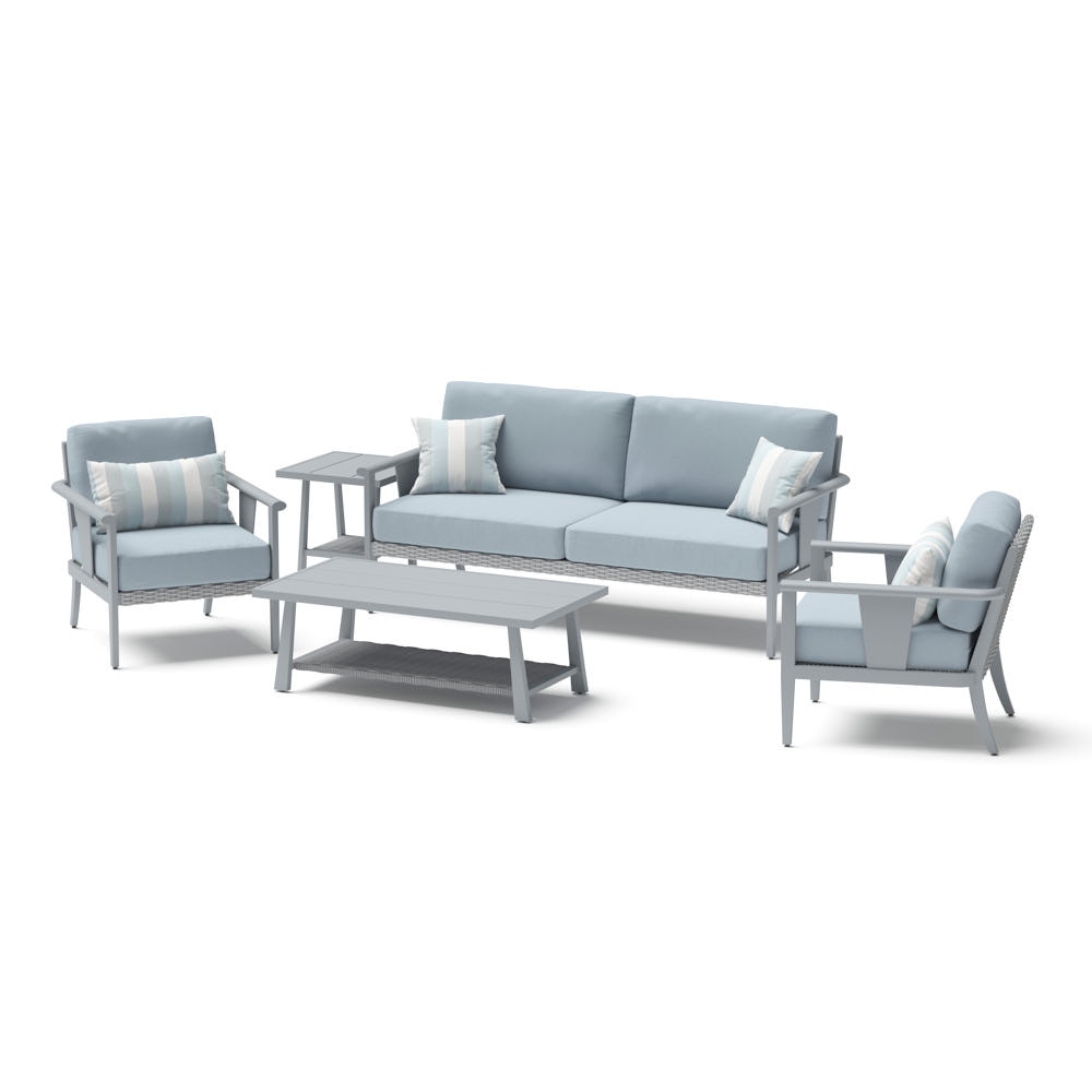 Bernati 5 Piece Sunbrella Outdoor Seating Set - Gray