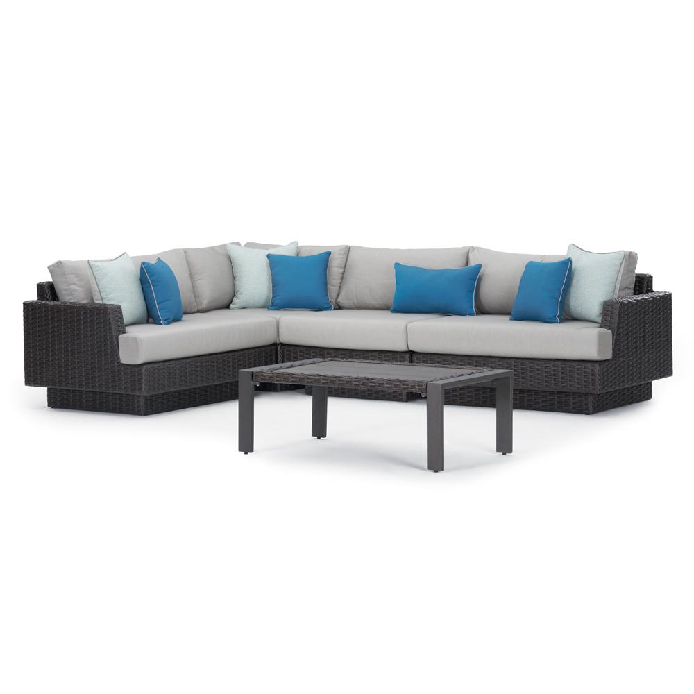 Portofino® Repose 5 Piece Sunbrella® Outdoor Sectional - Dove