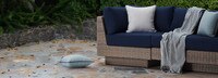 Portofino® Repose 5 Piece Sunbrella® Outdoor Sectional - Laguna Blue