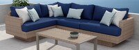 Portofino® Repose 5 Piece Sunbrella® Outdoor Sectional - Laguna Blue