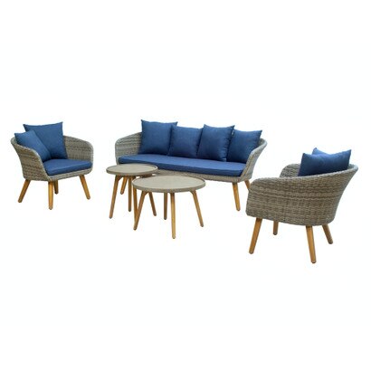 Sota 5pc Seating Set - Dark Blue