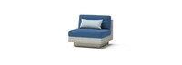 Portofino Comfort 5pc Sunbrella® Outdoor Sectional Fire Seating Set - Laguna Blue