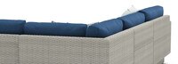 Portofino Comfort 5pc Sunbrella® Outdoor Sectional Fire Seating Set - Laguna Blue