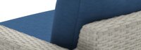 Portofino Comfort 5pc Sunbrella® Outdoor Sectional Fire Seating Set - Laguna Blue