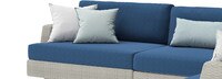 Portofino Comfort 5pc Sunbrella® Outdoor Sectional Fire Seating Set - Laguna Blue