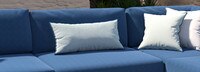 Portofino Comfort 5pc Sunbrella® Outdoor Sectional Fire Seating Set - Laguna Blue