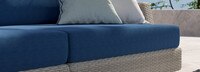 Portofino Comfort 5pc Sunbrella® Outdoor Sectional Fire Seating Set - Laguna Blue
