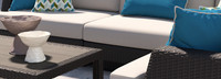Portofino Comfort 5 Piece Sunbrella® Outdoor Sectional Seating Set - Dove Gray