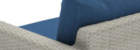 Portofino Comfort 5 Piece Sunbrella® Outdoor Sectional Seating Set - Laguna Blue