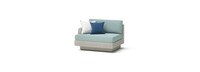Portofino Comfort 5 Piece Sunbrella® Outdoor Sectional Seating Set - Spa Blue