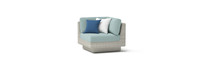 Portofino Comfort 5 Piece Sunbrella® Outdoor Sectional Seating Set - Spa Blue