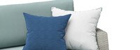 Portofino Comfort 5 Piece Sunbrella® Outdoor Sectional Seating Set - Spa Blue