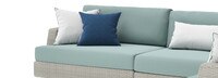 Portofino Comfort 5 Piece Sunbrella® Outdoor Sectional Seating Set - Spa Blue