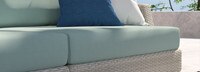 Portofino Comfort 5 Piece Sunbrella® Outdoor Sectional Seating Set - Spa Blue