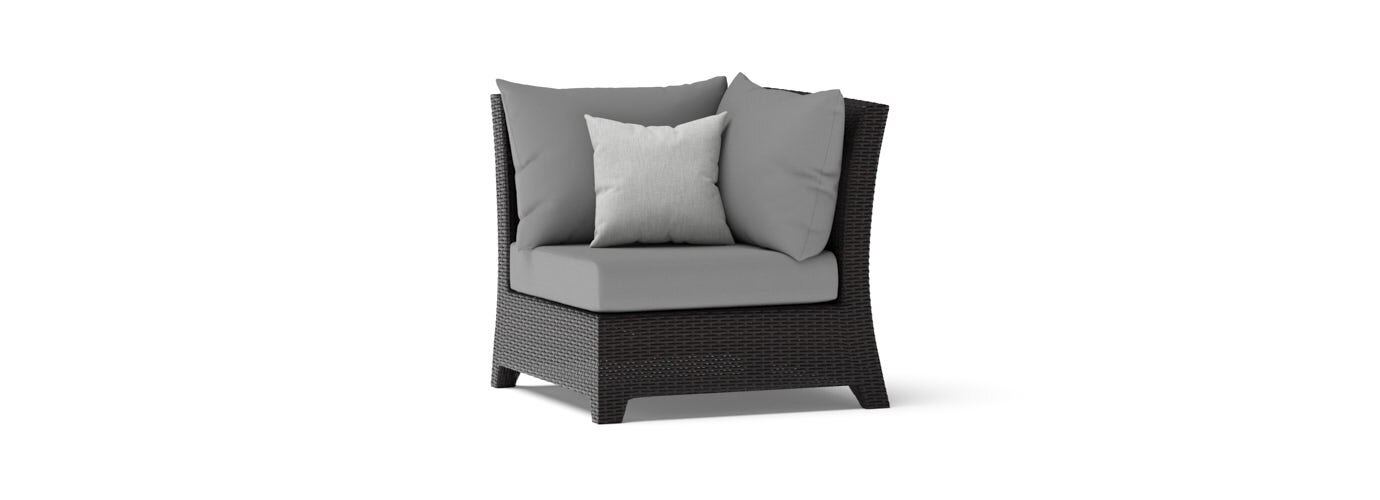 Deco™ 6 Piece Sunbrella® Outdoor Sectional & Table - Charcoal Gray