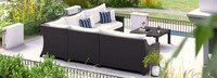 Deco™ 6 Piece Sectional and Table - Centered Ink