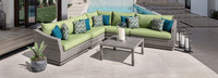 Cannes™ 6 Piece Sectional & Table - Bliss Ink