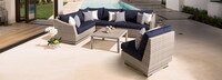Cannes™ 6 Piece Sectional & Table - Bliss Ink