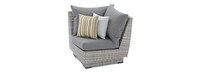 Cannes™ 6 Piece Sunbrella® Outdoor Sectional & Table - Charcoal Gray