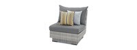 Cannes™ 6 Piece Sunbrella® Outdoor Sectional & Table - Charcoal Gray