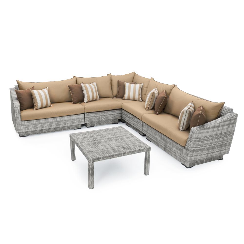 Cannes™ 6 Piece Sunbrella® Outdoor Sectional & Table - Maxim Beige