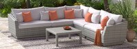 Cannes™ 6 Piece Sectional & Table - Spa Blue