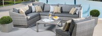 Cannes™ 6 Piece Sectional & Table - Spa Blue