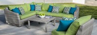 Cannes™ 6 Piece Sectional & Table - Spa Blue