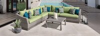 Cannes™ 6 Piece Sectional & Table - Spa Blue