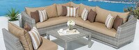 Cannes™ 6 Piece Sectional & Table - Spa Blue
