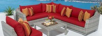 Cannes™ 6 Piece Sectional & Table - Spa Blue