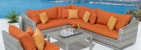 Cannes™ 6 Piece Sectional & Table - Spa Blue