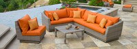 Cannes™ 6 Piece Sectional & Table - Spa Blue