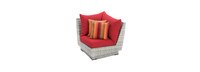 Cannes™ 6 Piece Sunbrella® Outdoor Sectional & Table - Sunset Red