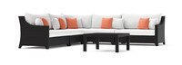 Deco™ 6 Piece Sectional and Table - Cast Coral