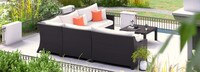 Deco™ 6 Piece Sectional and Table - Cast Coral