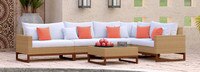 Mili™ 6 Piece Sofa Sectional - Cast Coral