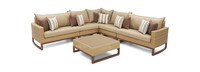 Mili™ 6 Piece Sunbrella® Outdoor Sectional & Table - Maxim Beige
