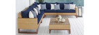Mili™ 6 Piece Sunbrella® Outdoor Sectional & Table - Navy Blue