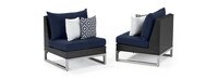 Milo™ Espresso 6 Piece Sectional - Navy Blue