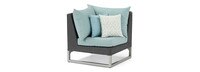 Milo™ Espresso 6 Piece Sectional - Spa Blue