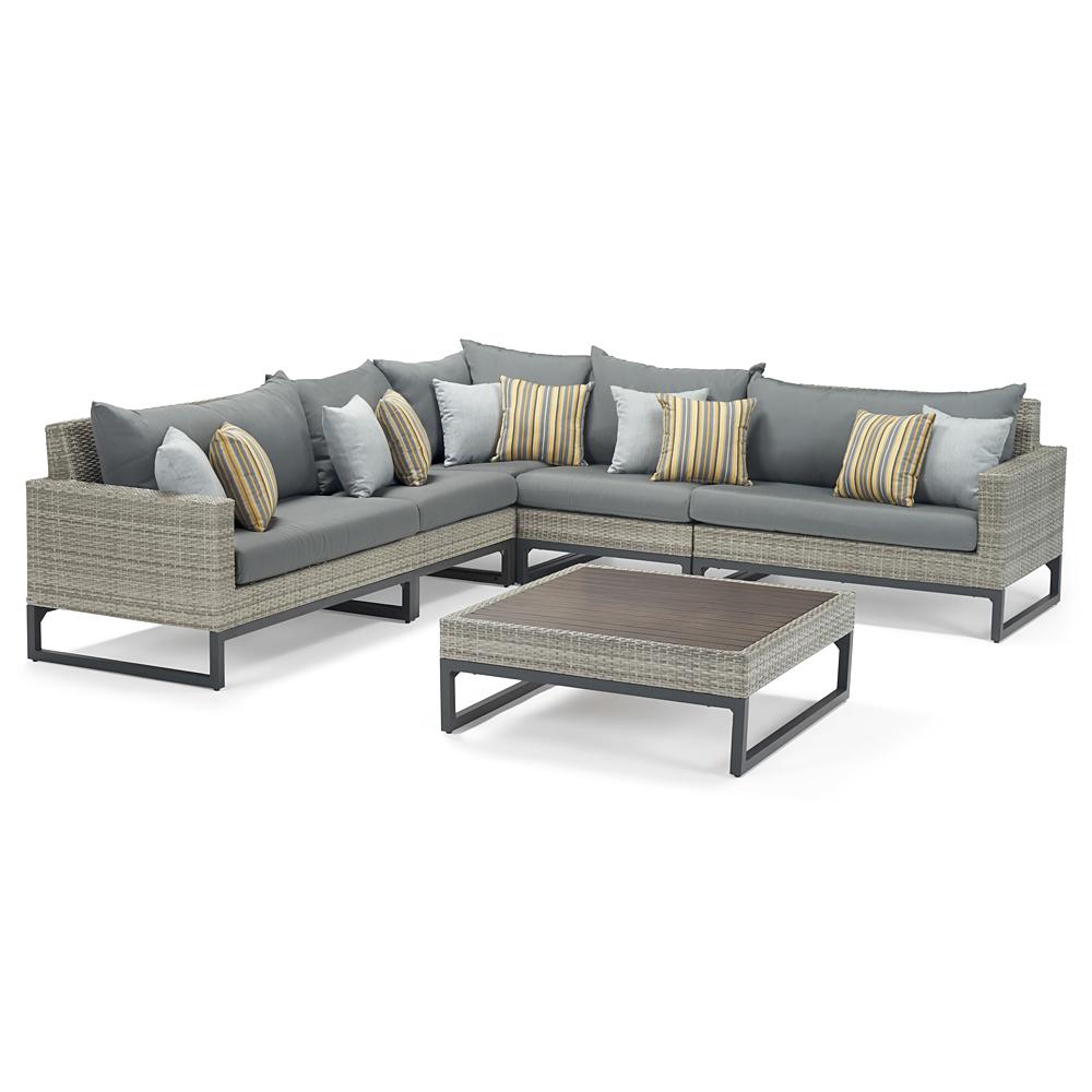 Milo™ Gray 6 Piece Sectional - Charcoal Gray