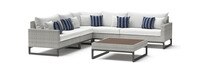 Milo™ Gray 6 Piece Sectional - Centered Ink
